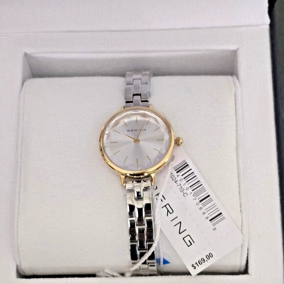 $169- Bering 11024-710-C Two Tone Stainless Steel Ladies Quartz Watch - Picture 1 of 7